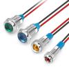 Luce indicatore metallica impermeabile a LED da 12 mm