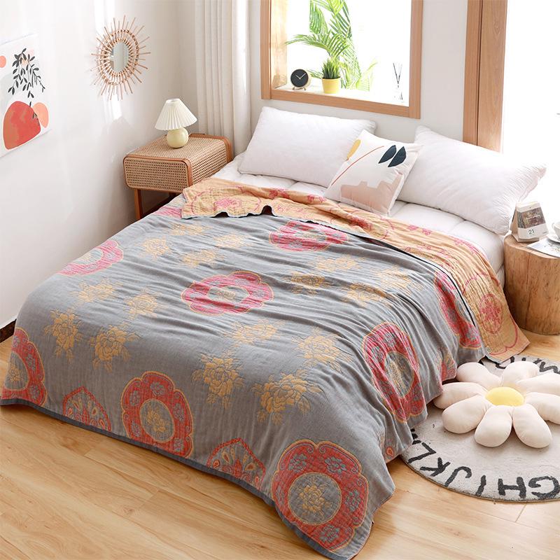 

Чистое хлопковое марлевое одеяло - Взрослое одеяло для кондиционера и летнее одеяло для сна 150x200cm