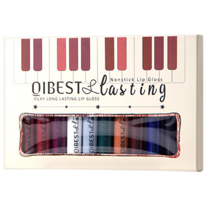 

Набор антипригарных глазурей для губ QiBest Матовая матовая жидкая губная помада Невыцветающий блеск для губ