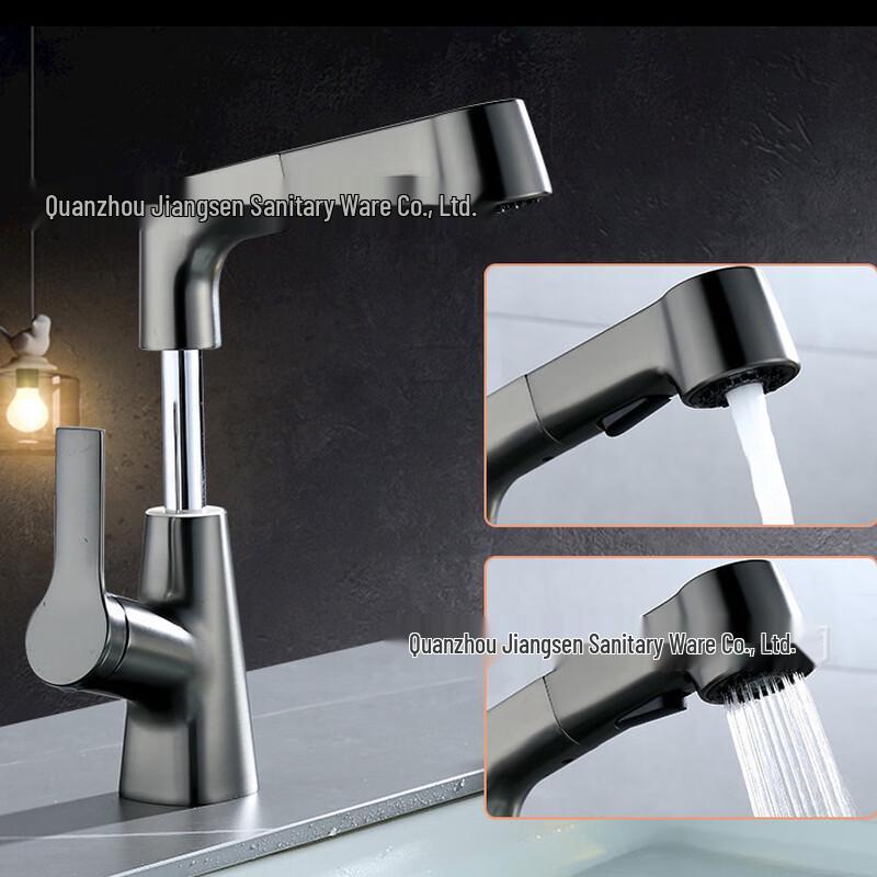 TLXT Bathroom Pull-Out Basin Faucet
