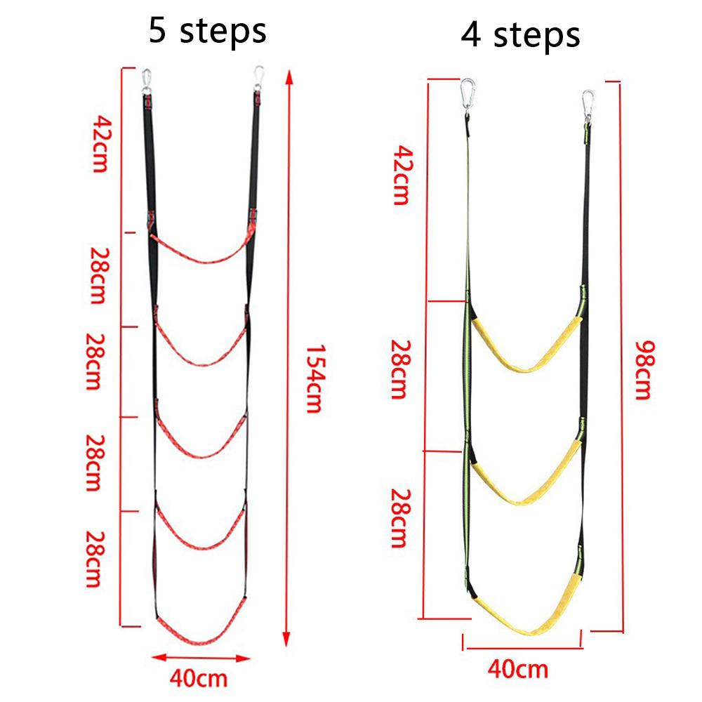 4-Steps Boat Rope Ladder For Inflatable Boats, Fishing Boats, Kayaks, Motorboats