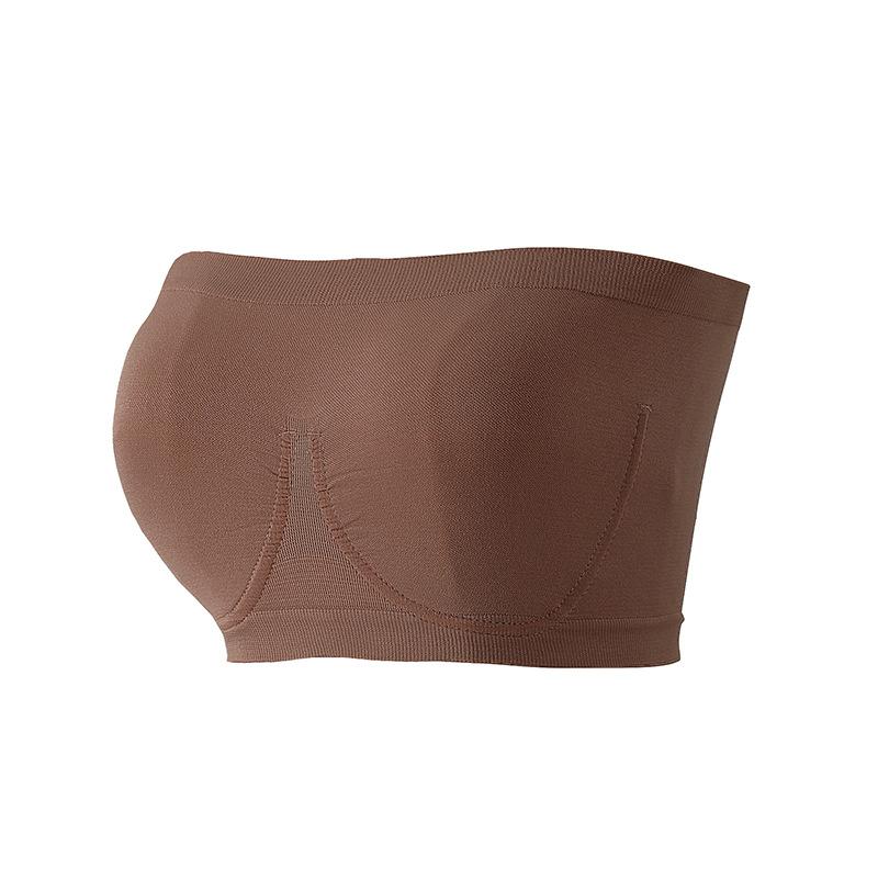 Damen Übergröße Nahtloser Trägerloser Bandeau Push-Up BH