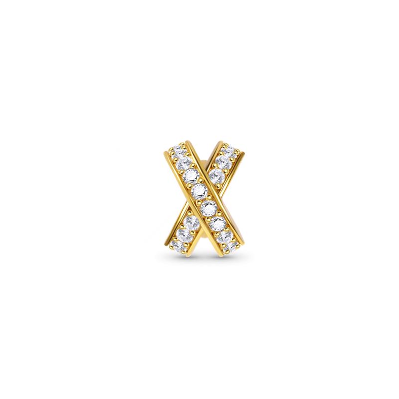 NEW DIY Sparkling Gold-Plating Serise Family Star Flower Cake Charm Bead Fit Silver European Bracelet Jewelry Gift