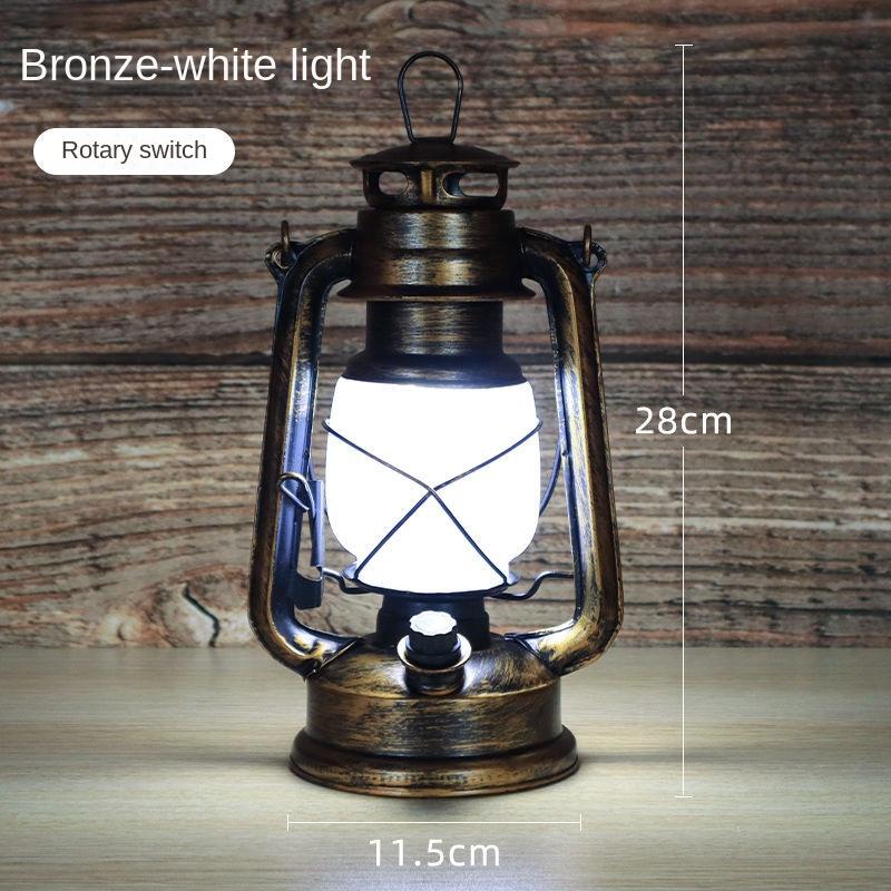 Rechargeable Bar Table Lamp Creative Retro Ambience Light Decoration Desk Lamp Outdoor Vintage Kerosene Lamp Barn Lantern