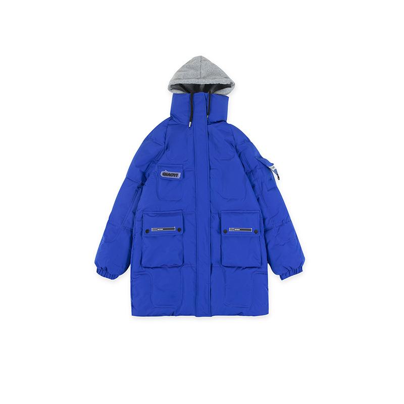 Fake Two Down Cotton Jackets, Women's Mid-length Trendy Candy Colors, Korean Loose Casual Cotton Jackets, Plus-size Padded Jackets