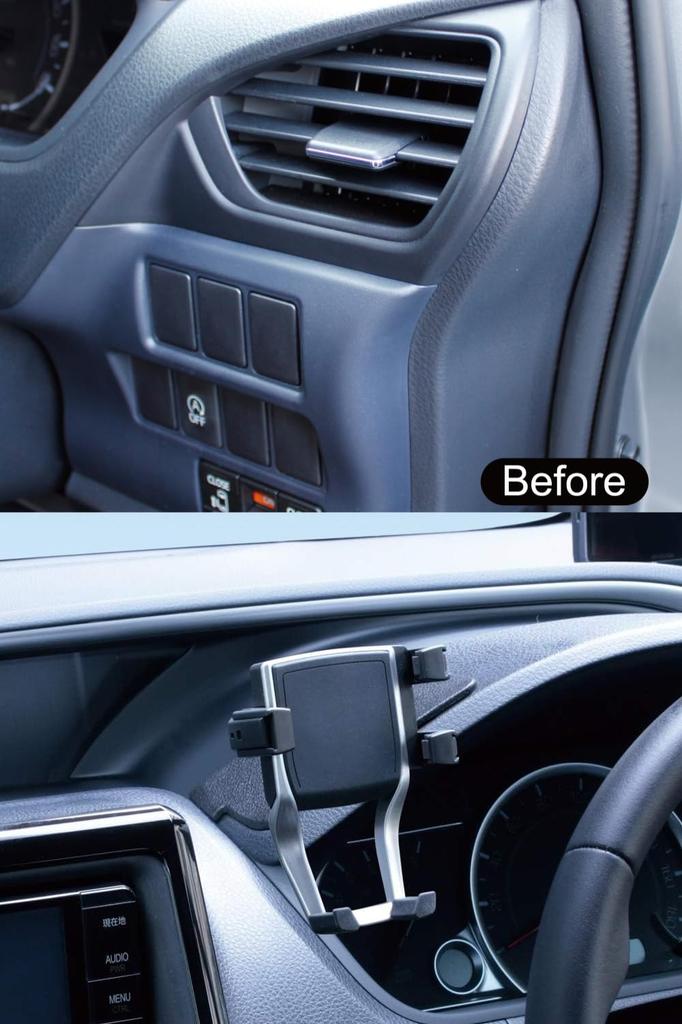 Tsuchiya Yac A/C Drink Holder (Driver + Passenger) & Smartphone Holder Set for Noah/Voxy 80 Series (SY-NV1 / SY-NV11)