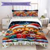 Custom Name Christmas Bears Gifts Bedding,Quilt Set Quilt Cover Pillowcase Home Birthday Gift(1 * Duvet Cover + 2 * Pillowcase, Without Core)_lx