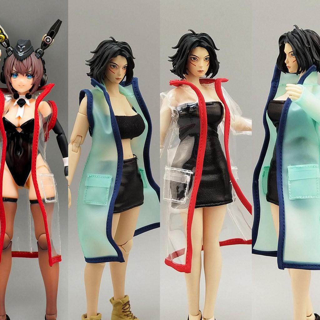 1/12 Regenmantel Kapuzenpullover Lange Jacke Cosplay Puppe Deko Figur Zubehör Trendige Miniatur