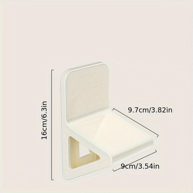 2 Stück Verstellbarer Wandmontage-Duschhocker - Wiederverwendbare Kunststoffstütze für Schwangere & ältere Menschen, Bequeme Fußstütze, Höhenverstellbar