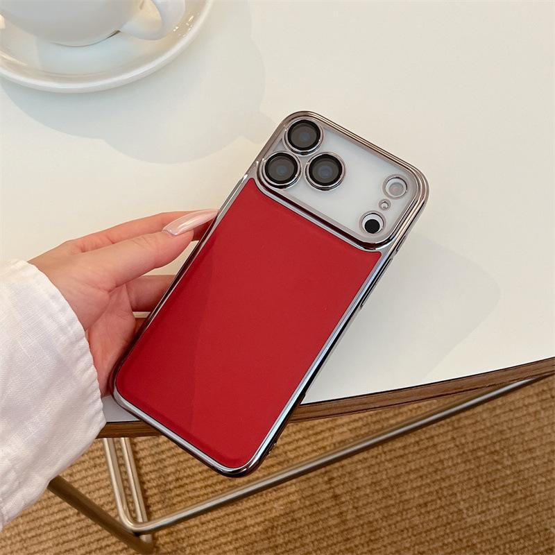 Solid Color Electroplated Case for iPhone 14 Pro/15/16 Pro/17 Pro Max Protective Cover
