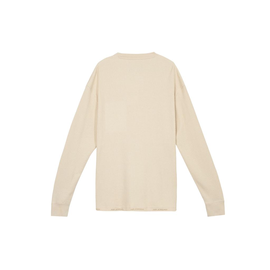 Jordan Embroidered Logo Crew Neck Long Sleeve T-Shirt With Drop Shoulders Men Tops Saffron DV1586-206