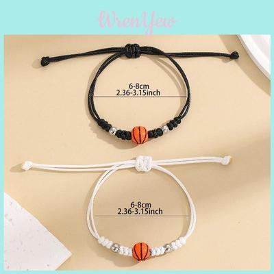 Trendy Alloy Geometric Couple Bracelet For Basketball Fans Perfect Party Gift