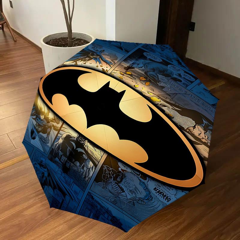1PC Warner Batman Comics Umbrella-8-Rib Reinforced, Automatic Open, Lightweight & Durable-A63