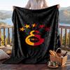 Warme Flanelldecke mit Galatasaray-Muster, Leichte, bequeme Überwurfdecke für Bett und Sofa