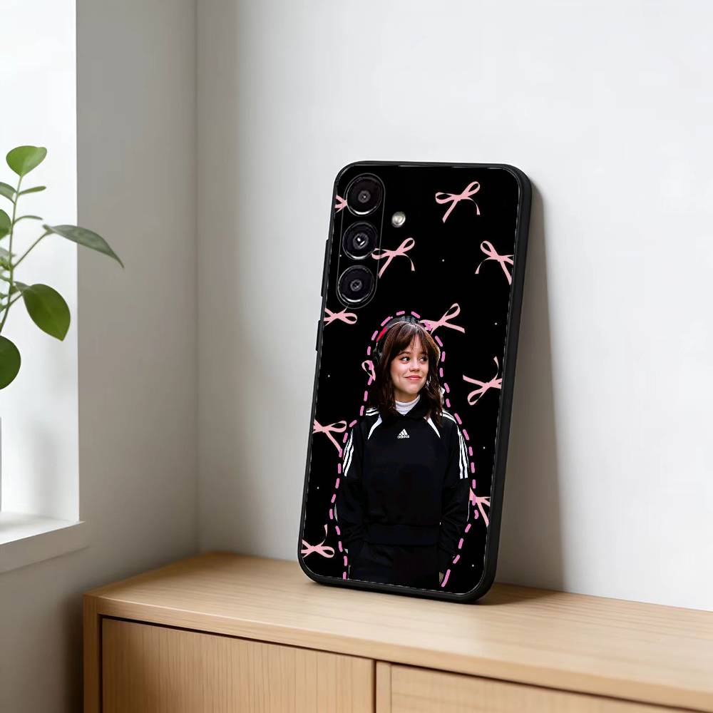 J-Jenna Ortega Phone Case For Samsung Galaxy A13,21s,22,31,32,52,53,71,72,73,Soft Black Cover