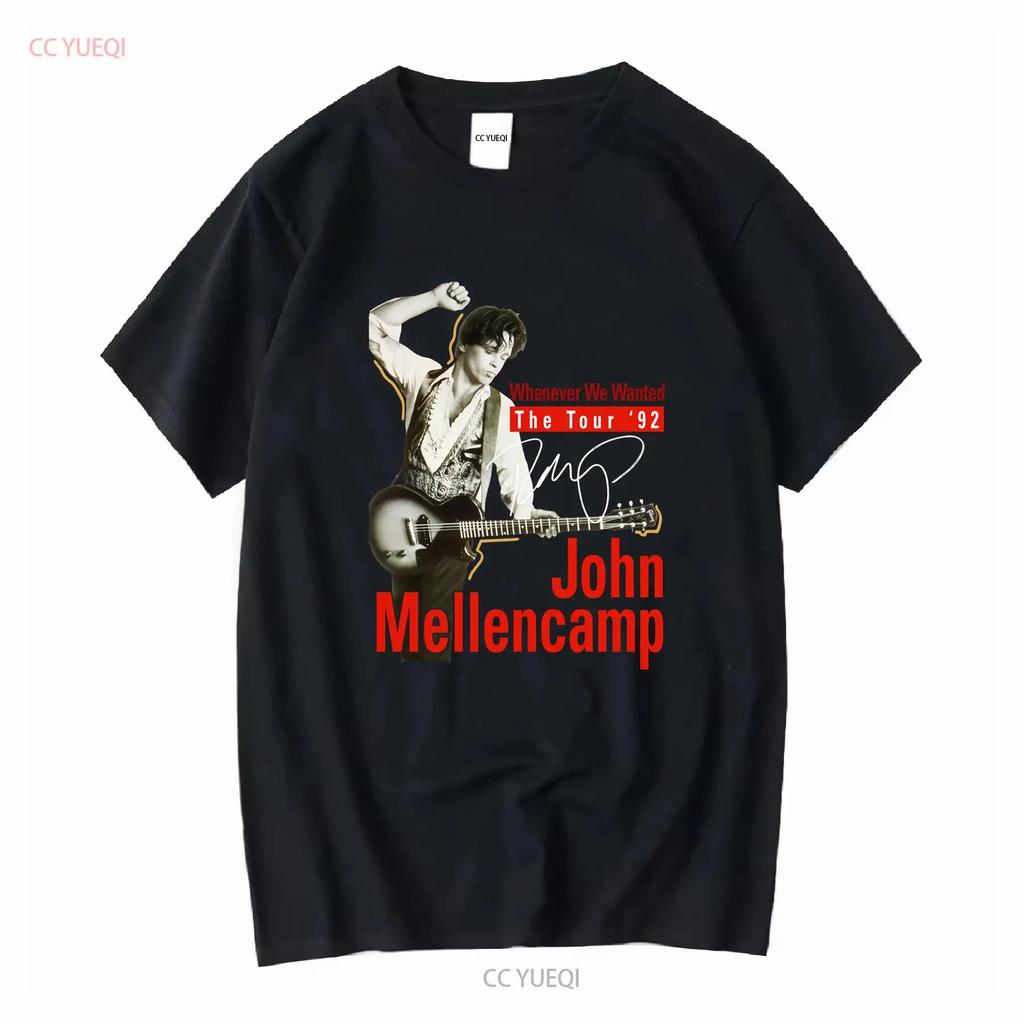 John Cougar Mellencamp Whenever We Wanted 1992 White All Size GifT T Shirt QQ104 Long or Short Sleeves Vintage Washed Fashion
