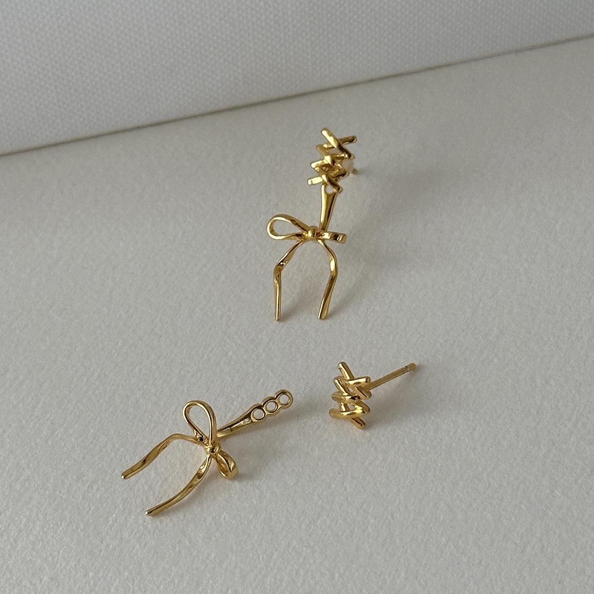 

Ballet Bow Earrings Female Light Luxury Senior Sense of Elegance Vintage Personalized Minimalist Ladies Accessories Elegant Jewelry