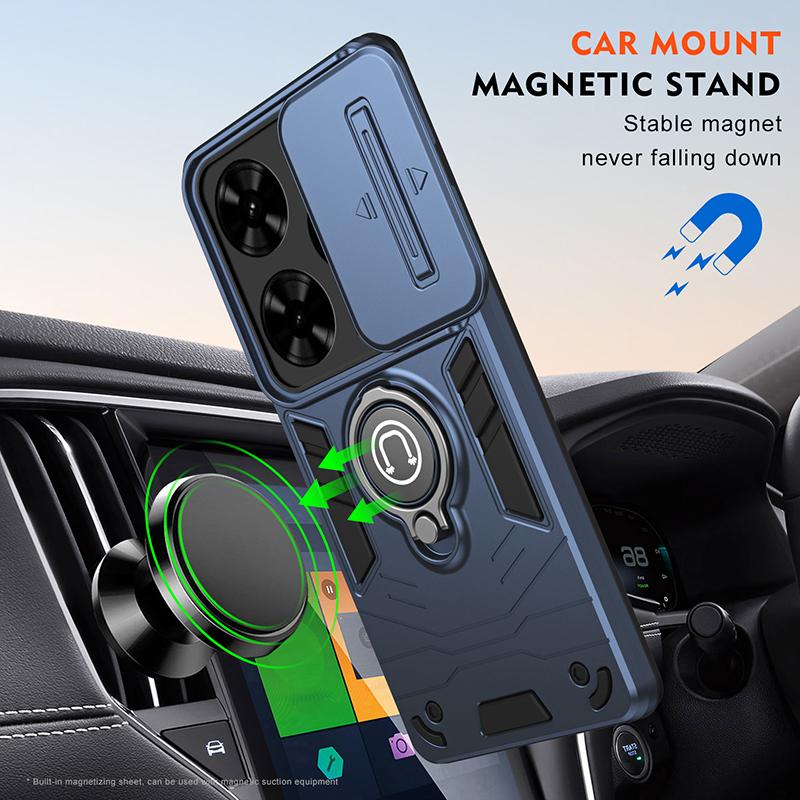 Luxury Shockproof Armor Magnetic Case For Tecno Spark 20 20C Spark 30 Pro Silicone Bumper Hard PC Back Cover For Tecno Spark 20C