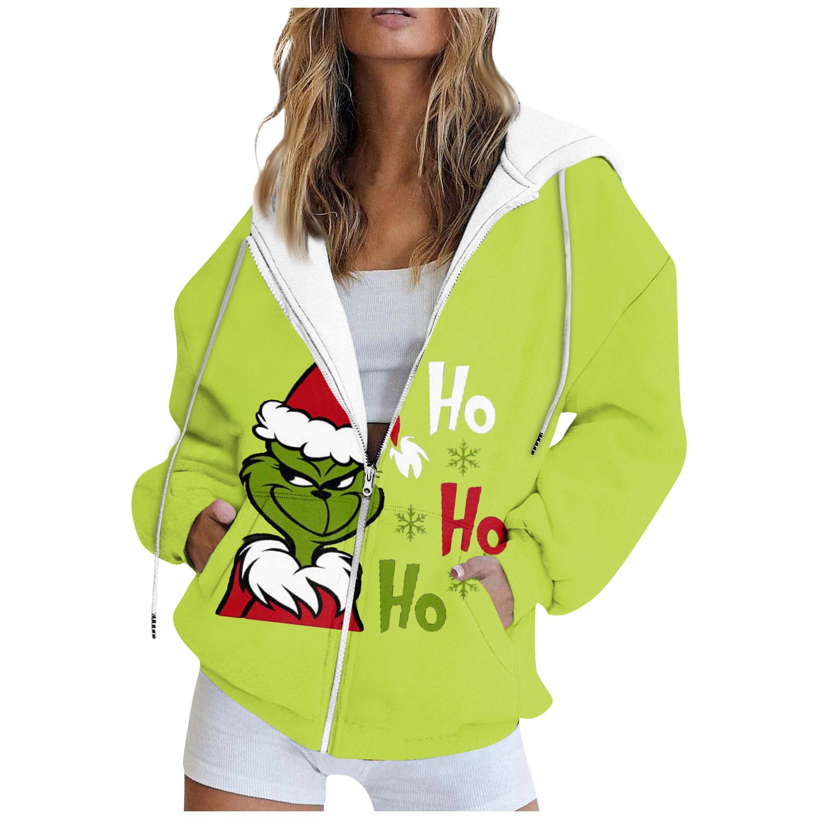 

Унисекс свитер на молнии пальто с принтом модный свитер с капюшоном L зелёный