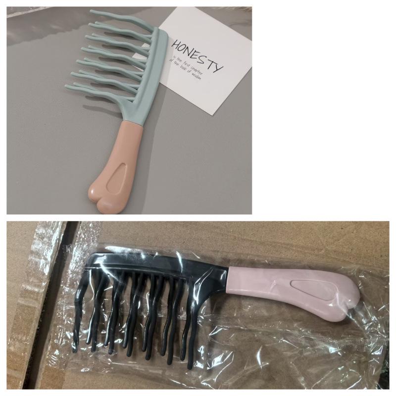 Wave Tooth Double-Row Scalp Massage Comb - Anti-Static Hair Styling Comb