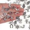 10-30pcs/bag Mixed Styles Moon Plum Tower Anchor Charms Pendants for DIY Jewelry Making Accessories