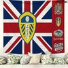 Leeds United Logo Wall Tapestry Aesthetic Wall Hanging Printed Fabric Blanket Decorative Tapestries for Bedroom Living Room Home Decor