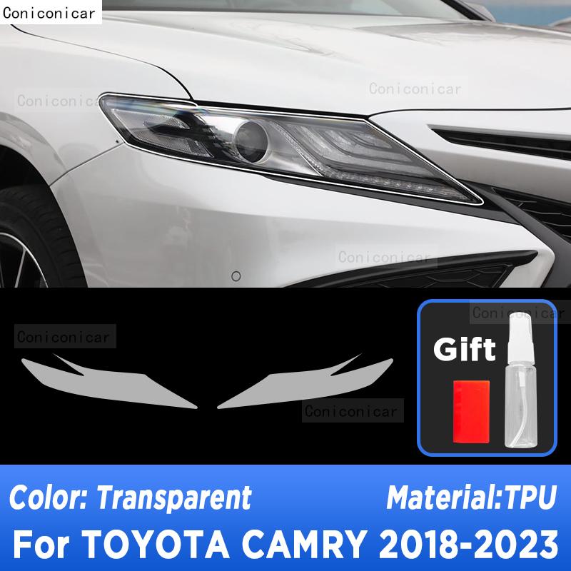 For TOYOTA CAMRY 2018- Car Exterior Headlight Anti-scratch Front Lamp Transparent Protective Film Accessories