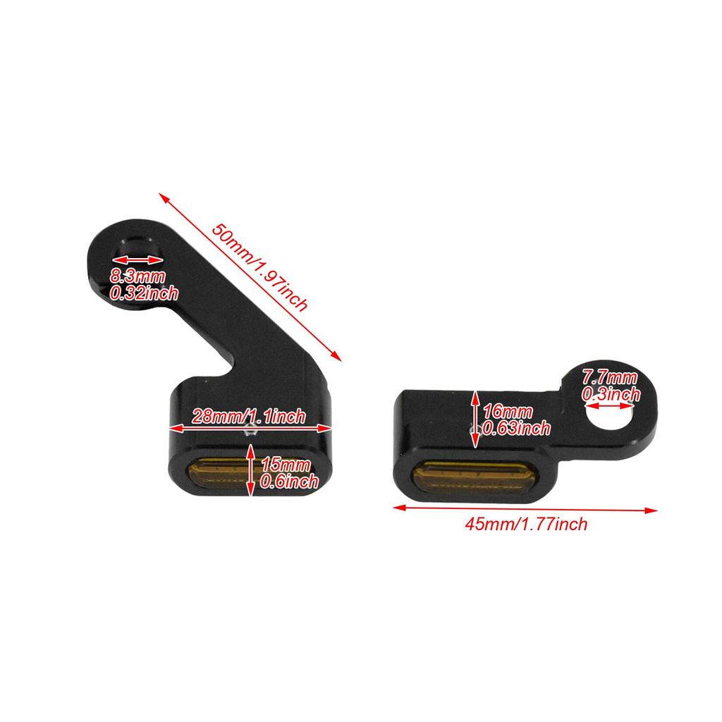 HCmotorku Motorcycle Turn Signal LED Mini Turn Signal Indicator Running