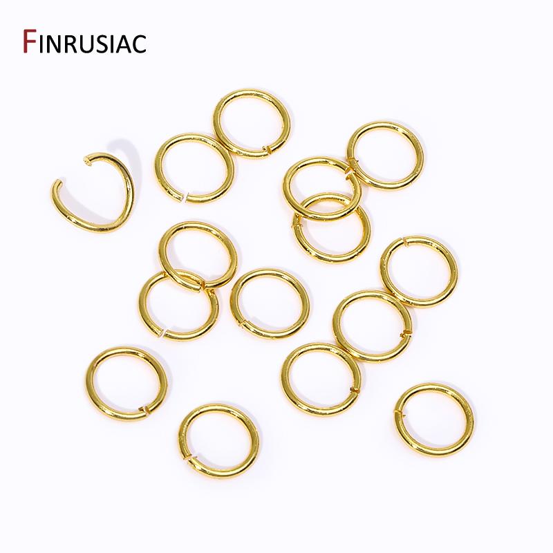 Wholesale 14K/18K Gold Plated Brass Open Jump Rings Split Rings Connector Rings For DIY Fashion Jewelry Making Findings