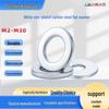 High-Strength White Zinc Flat Washer, Carbon Steel, M2-M30