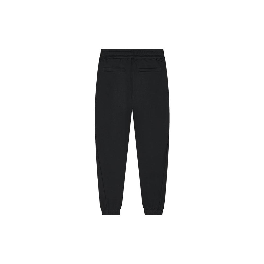 Fila Solid Color Casual Tapered Knit Sports Pants Men Bottoms Black F11M349604F-BK