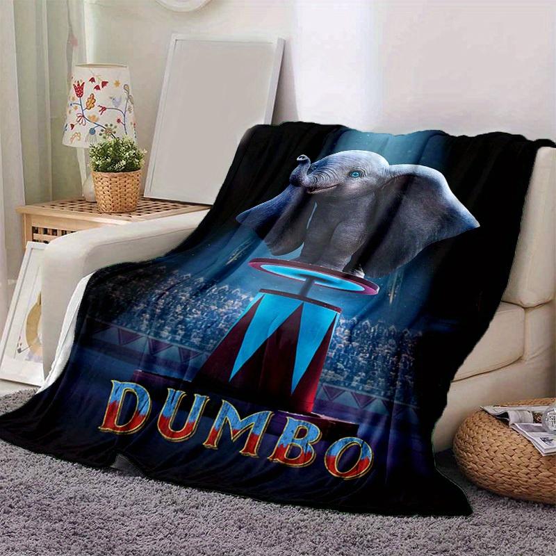 

1pc,Dumbo Elephant Circus Theme Throw Blanket Home Decorative Couch Cover for Living Room, Bedroom, Travel 80cmx120cm