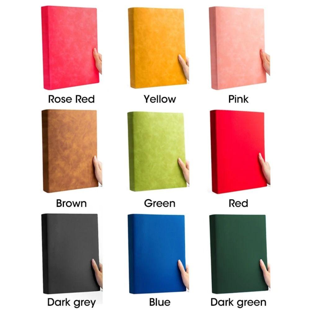 PU Cover A4 Thick Notebook Line/Blank A4 Office Notebook Large Notebook  Office Meeting