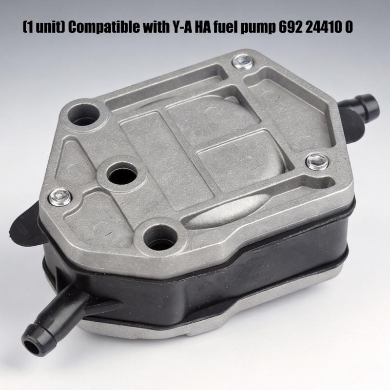 Marine Outboard Fuel Pump Part 692-24410-00 for Engine Care, Mechanical Pump Body with Screw Fastened Cover, Two Port Hose Barbs, Single Unit for