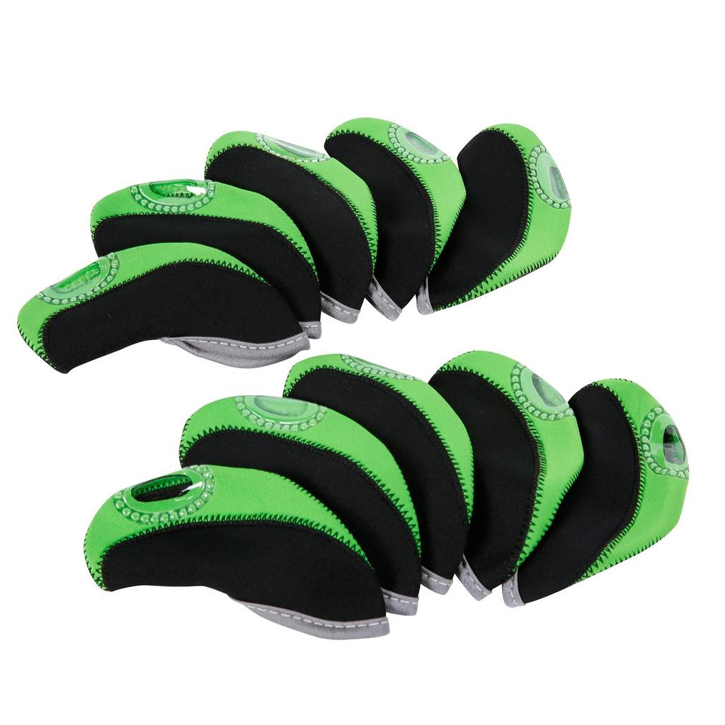 10x Waterproof Golf Iron Headcovers Golf Club Head Cover Viewable Window