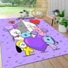 Custom Name BT21 Character Celebration Carpet Rug Customizable Soft Washable Anti-Slip Home Living Room Sofa Mats Personalized Rug. 0909154