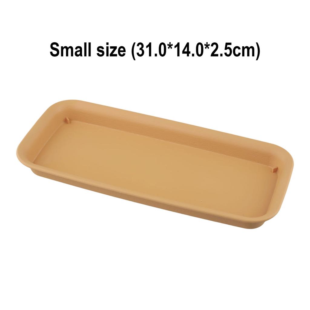 Heavy Duty Resin Saucer for Potted Plants Rectangle Design Ensures Effective Water Collection and Floor Protection