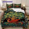 Medieval Gothic Fantasy Dragon bedding, duvet cover, pillowcase, home decoration, birthday gift (1 * duvet cover+2 * pillowcase, coreless)