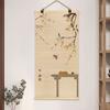 Chinese Bamboo Curtain Hanging Painting Bamboo Scroll Decorative Painting Hanging Paintings on The Entrance Wall Home Decoration