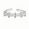 Simple Lace Love Zircon Row Diamond Open Ring Women'S Personality Light Luxury Niche Exquisite Ring