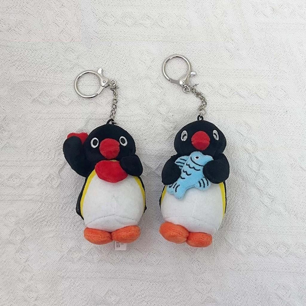 Cute Penguin Embroidered Plush Figurine With Fish Design For Kids Accessories