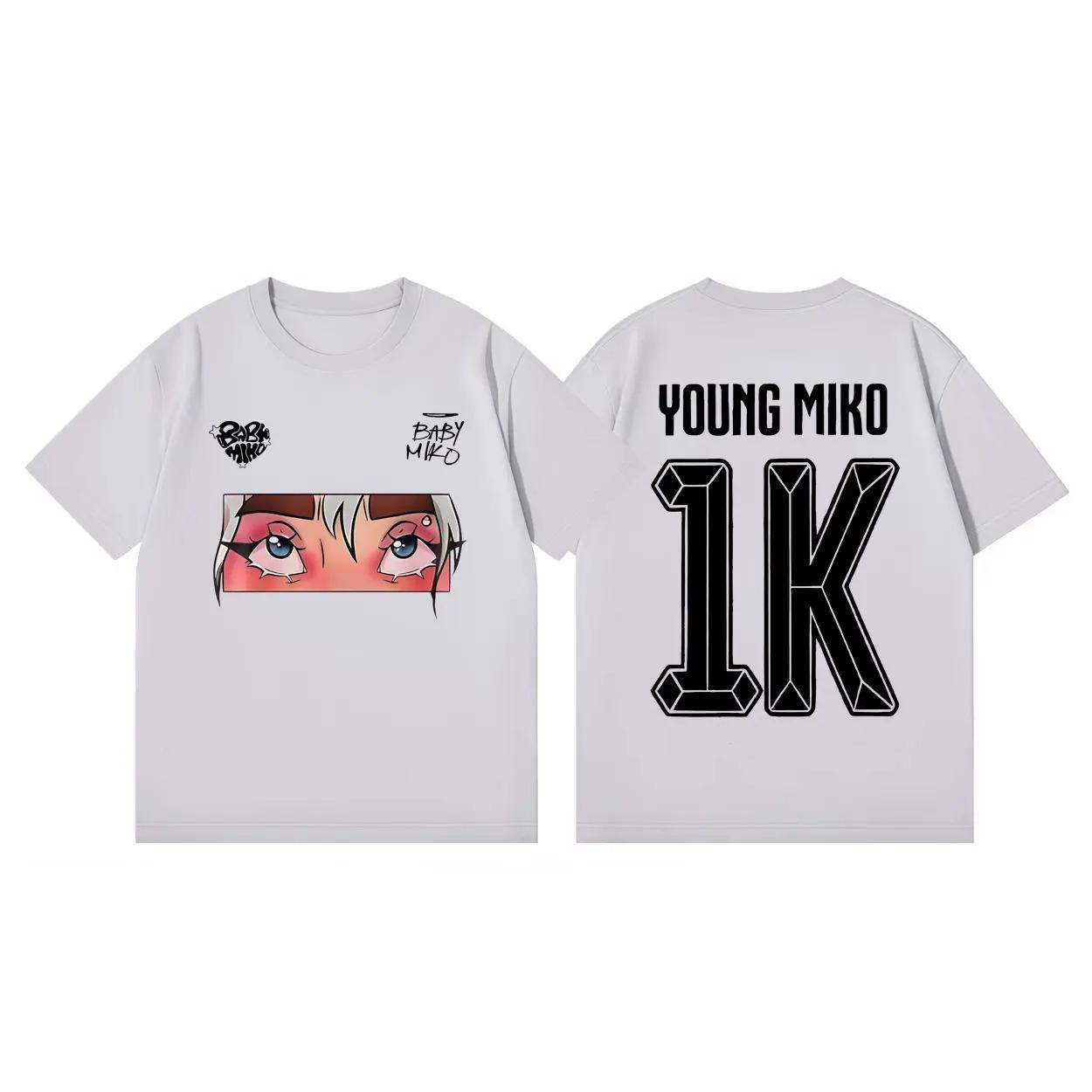 

High Quality Cotton Oversized T Shirts Rapper Young Miko Tour 2026 Merch T-shirt Unisex Women Fashion Hip Hop Short Sleeve T-shirts 4XL