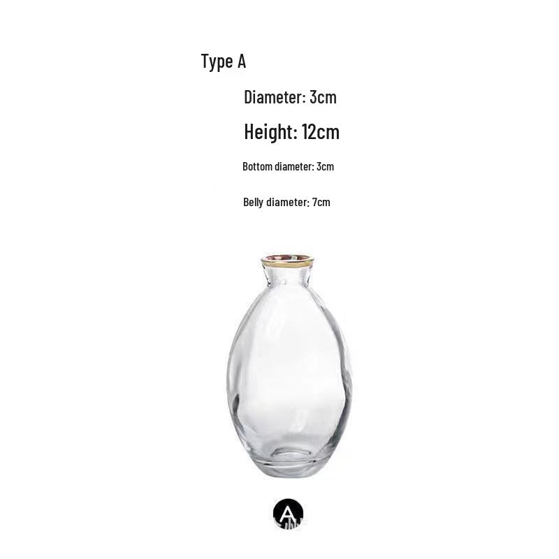 Elegant Transparent Mini Vase Set for Fresh Flowers, Craft Ornaments for Living Room Décor