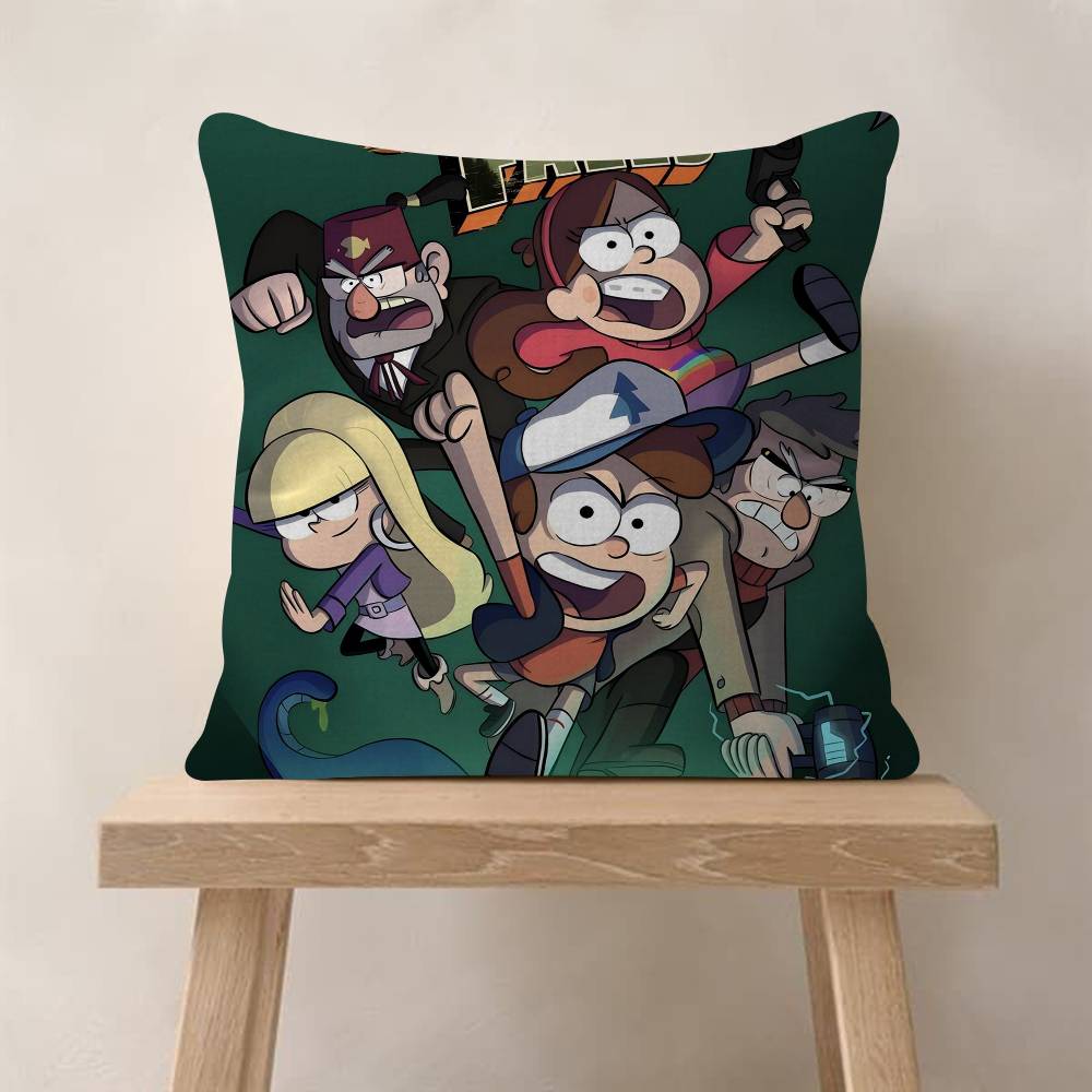 Federa per Cuscino Classica Film Gravity Falls Toon Regalo Copricuscino Camera da Letto Casa Divano Sedia Seduta Decorazione Federa