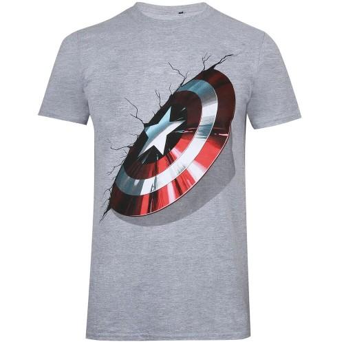Captain America Mens 3D Heather T-Shirt