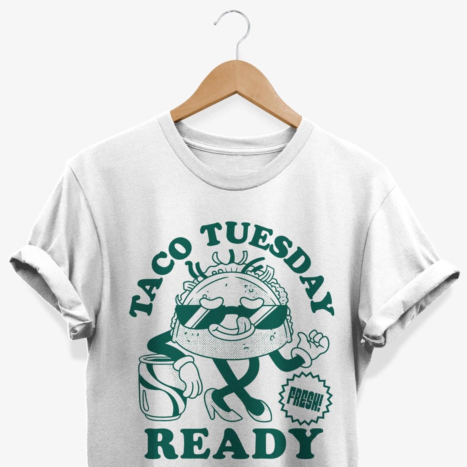 Taco Tuesday T-Shirt: Retro Cartoon Graphic Tee 3XL