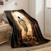 Jesus Walk Out Cave Blanket  Printed Blanket for Living Room Bed Couch lunch break Soft Cozy Blanket for Friend's festival Gift