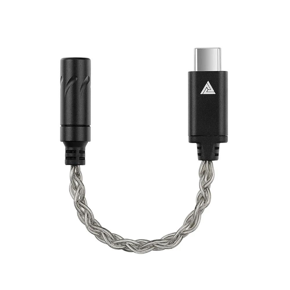 QKZ TC MAX HiFi USB DAC Typ C na 3,5mm Sluchátkový Zesilovač Čip KT02F20 Audio Dekodér Adaptér pro Telefon USB C Digitální DAC Pro Android