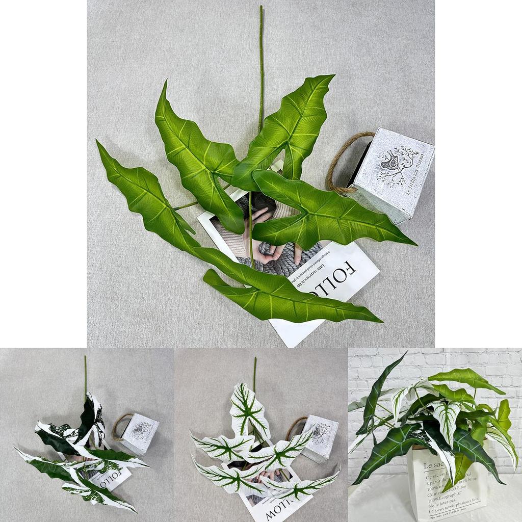 Alocasia Odora Künstliche Grüne Pflanze mit Realistischen Blättern für Heimdekoration und Veranstaltungen