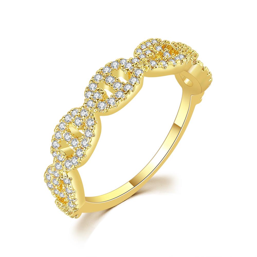 

Hip Hop Link Ring for Women Gold Color Micro-inlaid Zircon Stacking Rings Female Jewelry Fashion Punk Accessories Wholesale R720 10